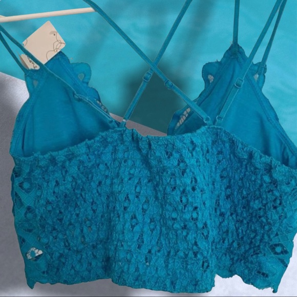 Turquoise Adjustable Double Strap Lace Bralette - Picture 4 of 7